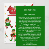 サンタの机からの手紙 招待状 (正面/裏面)