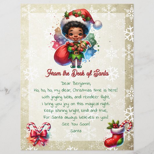 サンタの机から子供へ (正面)