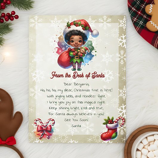 サンタの机から子供へ