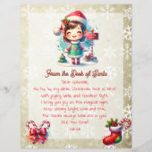 サンタの机から子供へ | アニメガール小妖精や小人 (正面)