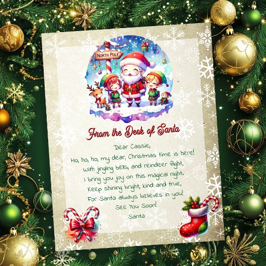 サンタの机から子供へ | アニメ