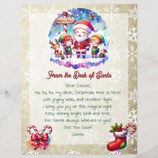 サンタの机から子供へ | アニメ (正面)