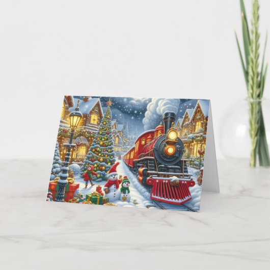 サンタの村のクリスマストレイン シーズンカード (正面)