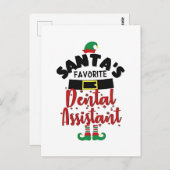 サンタの歯お気に入りの治療クリスマスサンタ ポストカード (正面/裏面)
