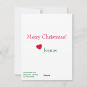 サンタの水彩フラットホリデーカード シーズンカード (裏面)