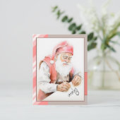 サンタの水彩フラットホリデーカード シーズンカード (スタンド正面)