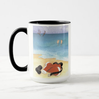 サンタの水泳 -  マグカップ