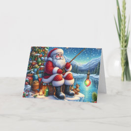 サンタの氷上釣り クリスマス