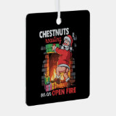 サンタの汚いおもしろいクリスマス メタルオーナメント (正面右)