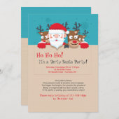 サンタの汚れたパーティの招待状 招待状 (正面/裏面)