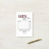サンタの注文用紙の白いポスト・イットの付箋 ポストイット (デスク上)