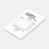 サンタの注文用紙の白いポスト・イットの付箋 ポストイット (アングル)