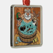 サンタの温水浴槽のクリスマスツリーのオーナメント メタルオーナメント (右)