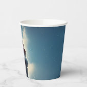 サンタの煙突の休止：冬のスマイル 紙コップ (左)