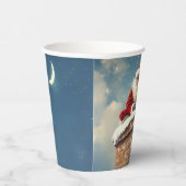 サンタの煙突の休止：冬のスマイル 紙コップ (右)