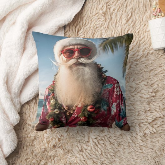 サンタの熱帯クリスマス クッション (ブランケット)