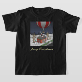 サンタの熱気球 Tシャツ