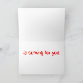 サンタの爪はあなたのために来ています シーズンカード (内部)