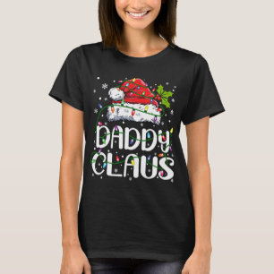 サンタの父クリスマスライトパジャマ家族おそろい Tシャツ