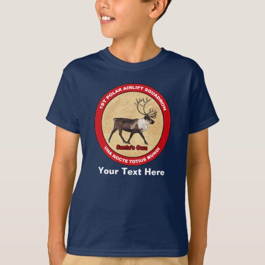 サンタの特別部隊 - 第1極地航空輸送飛行隊 Tシャツ (正面)