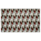 サンタの狐の生地 ファブリック (ファットクウォーター)