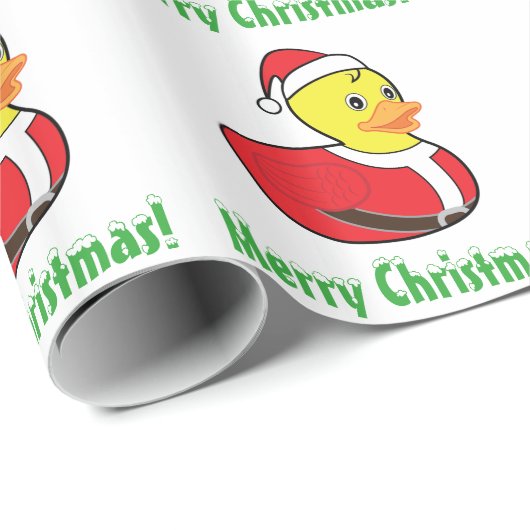 サンタの用品類のクリスマスのゴム製アヒルちゃん ラッピングペーパー (ロールコーナー)