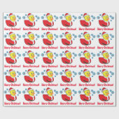 サンタの用品類のクリスマスのゴム製アヒルちゃん ラッピングペーパー (フラット)