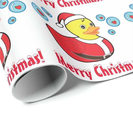 サンタの用品類のクリスマスのゴム製アヒルちゃん ラッピングペーパー (ロールコーナー)