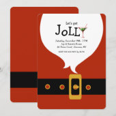 サンタの白いひげの招待状 招待状 (正面/裏面)