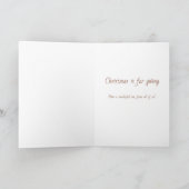 サンタの白鳥: クリスマスは与えることのためです シーズンカード (内部)