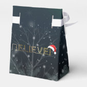 サンタの真夜中に乗るクリスマスリボンのお願い箱 フェイバーボックス (裏面サイド)