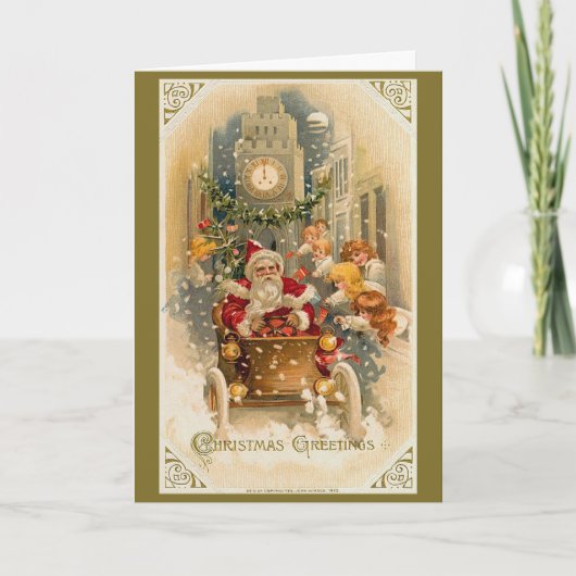 サンタの真夜中の走クリスマスカード シーズンカード (正面)