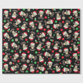 サンタの砂糖スカル及びキャンデー(カスタマイズ可能な) ラッピングペーパー (フラット)