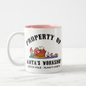 サンタの研修会のギフトの特性 ツートーンマグカップ (左)