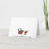 サンタの研修会のクリスマス場面 シーズンカード (裏面)