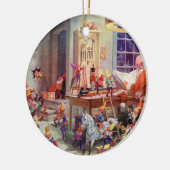 サンタの研修会 セラミックオーナメント (左)