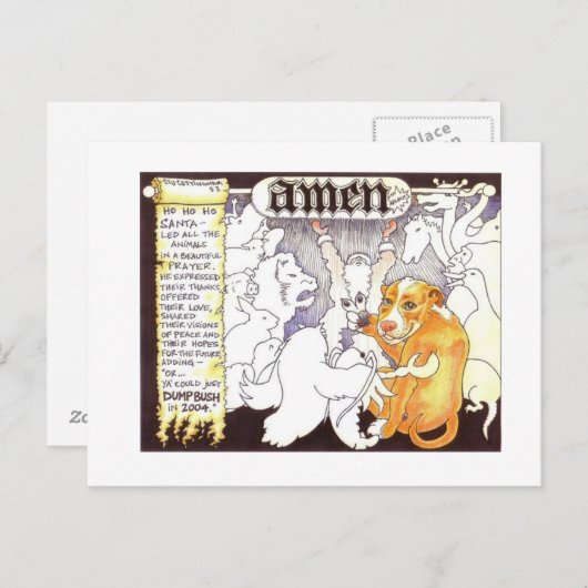 サンタの祈りの言葉 シーズンポストカード (正面/裏面)