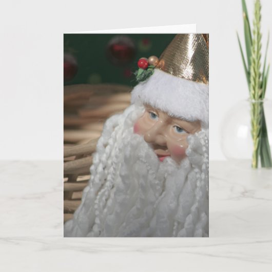 サンタの祭り的なヴィンテージ顔 シーズンカード (正面)