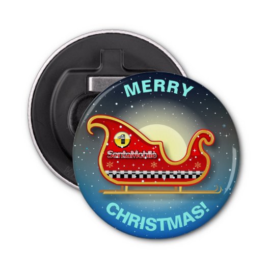 サンタの競争のそり 栓抜き (正面)