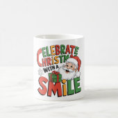 サンタの笑顔でクリスマスを祝おう マグカップ (中央)