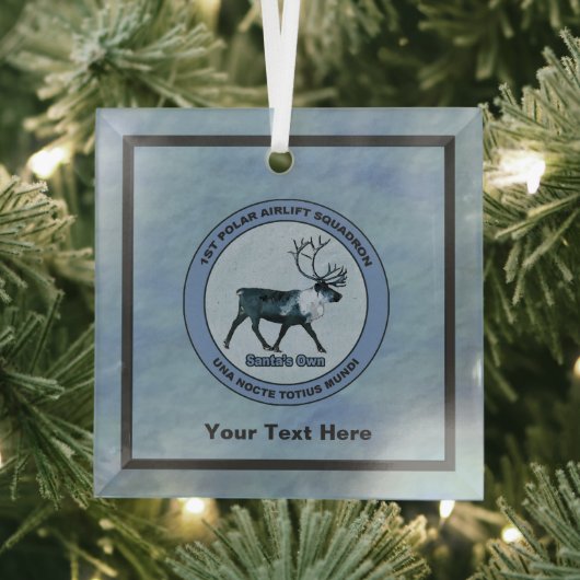 サンタの第1極エアリフト戦区 – 圧迫感 ガラスオーナメント (インサイチュ)