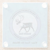 サンタの第1極エアリフト戦区 – 圧迫感 ガラスコースター (裏面)