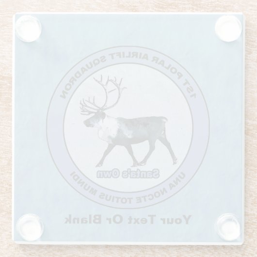 サンタの第1極エアリフト戦区 – 圧迫感 ガラスコースター (裏面)