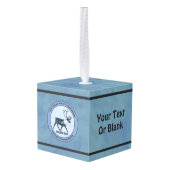 サンタの第1極エアリフト戦区 – 圧迫感 キューブオーナメント (裏面アングル)