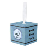 サンタの第1極エアリフト戦区 – 圧迫感 キューブオーナメント (正面アングル)