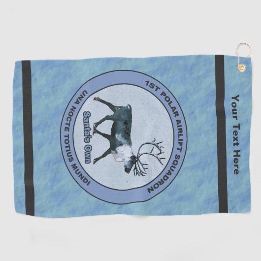 サンタの第1極エアリフト戦区 – 圧迫感 ゴルフタオル (横)