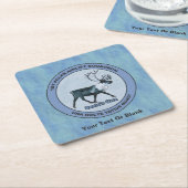 サンタの第1極エアリフト戦区 – 圧迫感 スクエアペーパーコースター (アングル)