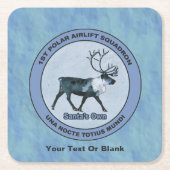 サンタの第1極エアリフト戦区 – 圧迫感 スクエアペーパーコースター (正面)