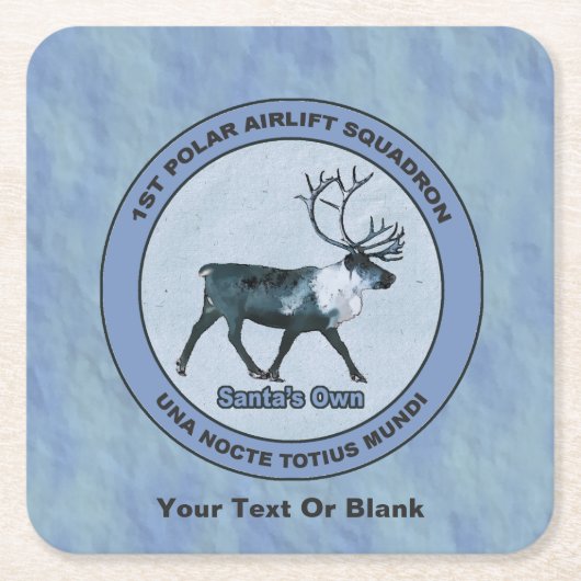 サンタの第1極エアリフト戦区 – 圧迫感 スクエアペーパーコースター (正面)