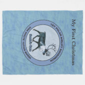 サンタの第1極エアリフト戦区 – 圧迫感 フリースブランケット (正面(横))